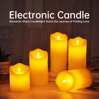 Top vente dîner décoration de la maison batterie bougies Led Simulation bougies LED sans flamme avec flamme mobile