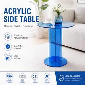 Table basse d'angle moderne en acrylique transparent écologique, style tatami, pour fenêtre <span class=keywords><strong>baie</strong></span>, table à thé suspendue, décoration de salon - Product Image 1