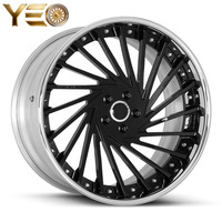 Nouvelles jantes Yeo en argent poli forgé à rayons multiples et concaves profondes 5x120/127 20-26 pouces style DUB pour CT6 Chevrolet Caprice
