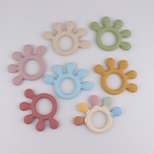 <span class=keywords><strong>Mordedor</strong></span> de silicona suave con sonajero para bebés, ecológico, para bebés y niños pequeños - Product Image 4