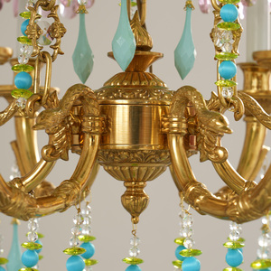 <span class=keywords><strong>Lampadario</strong></span> di cristallo francese stile di lusso europeo atmosfera creativa per la camera da letto calda romantica principessa ragazza lampade da camera - Product Image 5