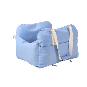Coussin de voiture pour animaux Golden Pet 40x35x35cm bleu clair, amovible, lavable, portable, pour un voyage sûr et confortable - Product Image 1