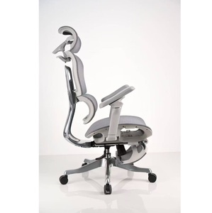 Chaise de bureau ergonomique pivotante à dossier moyen réglable en maille pour ordinateur, mobilier de maison moderne, vente en gros Foshan - Product Image 3