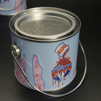 Boîtes en plastique cylindriques personnalisées en PVC de qualité alimentaire, baril rond portable en fer blanc, finition mate, boîte métallique pour biscuits
