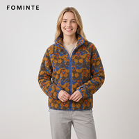 Veste Homme Hiver Chaude en Polaire Imprimé Camouflage Géométrique Entièrement Zippée, Manteau Sherpa Épais Style Streetwear – En Stock