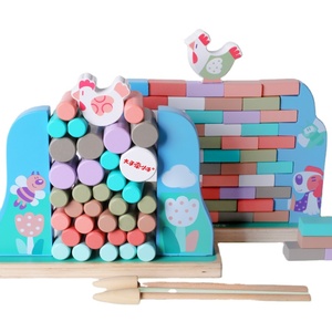En 2020 amazon es mejor-Venta de juguete de madera fabricante hace de padre-hijo juegos con apilado las gallinas y los niños es - Product Image 1