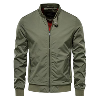 Blouson Bomber Streetwear Homme 2025 à Fermeture Éclair avec Poches Personnalisables, Veste Coupe-Vent Homme Haute Qualité, Manteaux Homme