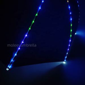 مظلة ألعاب نارية جديدة رائعة بإضاءة LED، أضواء وامضة بقطر 105 سم، فتح يدوي، للإعلان والترويج - Product Image 4