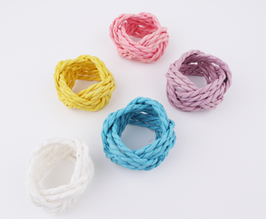 Ferme en papier tressé, <span class=keywords><strong>serviette</strong></span> <span class=keywords><strong>de</strong></span> table colorée en <span class=keywords><strong>toile</strong></span> <span class=keywords><strong>de</strong></span> <span class=keywords><strong>jute</strong></span> - Product Image 1