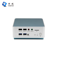 Komputer Mini Desktop Intel I5 Generasi ke-6, 8, 10 DDR4 M.2 SSD Win10 Linux Ubuntu VGA HD 2 COM 2 Lan Mini PC Industri