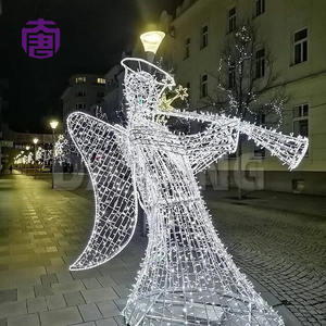 Christmas Outdoor Iron Decoration Luminescent Trumpet <b>Led</b> <b>Lighting</b> Customizable Color Easy Installation For Festive Scenes - Product Image 2