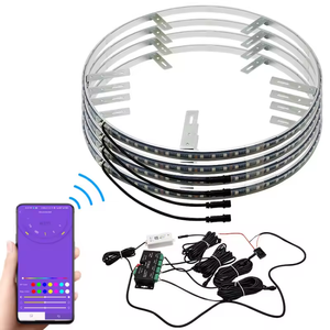 Kit luci per ruote auto a LED che cambiano colore da sogno da 15 pollici nuova funzione di controllo delle luci per la decorazione dell'auto - Product Image 1