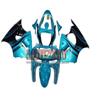 Bodys para <span class=keywords><strong>KAWASAKI</strong></span> <span class=keywords><strong>NINJA</strong></span> ZX 6R 636 6 R 600CC 600 CC <span class=keywords><strong>ZX6R</strong></span> 98 <span class=keywords><strong>99</strong></span> 36LQ.14 2017 ZX636 ZX600 Cyan & Flames ZX-636 1998 1999 Carenados - Product Image 1