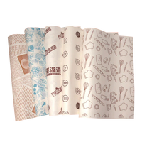 Impression personnalisée Sandwich jetable Deli Tacos Burger Papier enduit d'emballage en silicone à la cire sulfurisé pour la cuisson des aliments