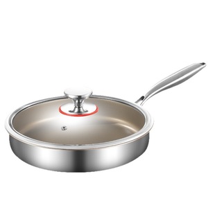 Titanium Coated 316 Stainless Steel Non Stick Frying <b>Pan</b> Round For Home Cooking Pancakes Eggs Steak <b>Induction</b> - Product Image 2