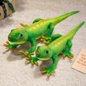 Venta al por mayor de peluche verde <span class=keywords><strong>Macaca</strong></span> lagarto Animal relleno decoración del hogar niños regalo de cumpleaños para niños suave verde <span class=keywords><strong>Macaca</strong></span> Lizara muñeca - Product Image 6