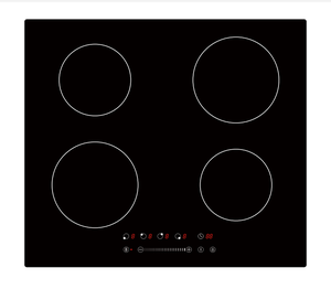Table de cuisson à induction encastrable 4 feux en verre noir avec commandes tactiles, verrouillage enfant et minuterie - Product Image 2