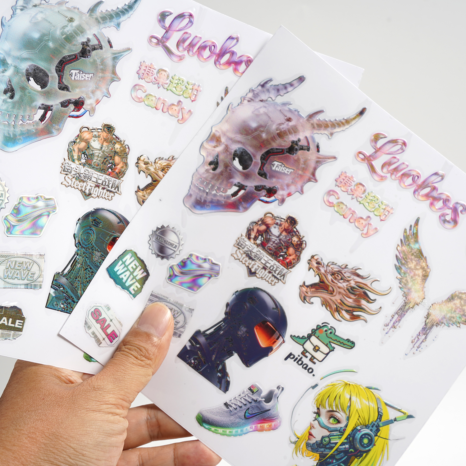 Accept Personalized Design UV DTF Transfer Printing Sticker Custom Wholesale Sale 3D Decorative Packaging Label