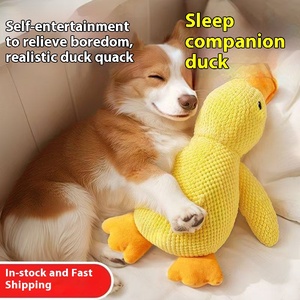 Piccolo giallo anatra peluche cane giocattolo eco-friendly morso resistente voce che accompagna per la soluzione dei problemi all'ingrosso un pezzo di capelli - Product Image 3