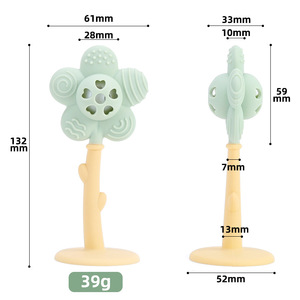 Juguete para la dentición con forma de girasol, silicona de calidad alimentaria para bebés de 0 a 24 meses - Product Image 2