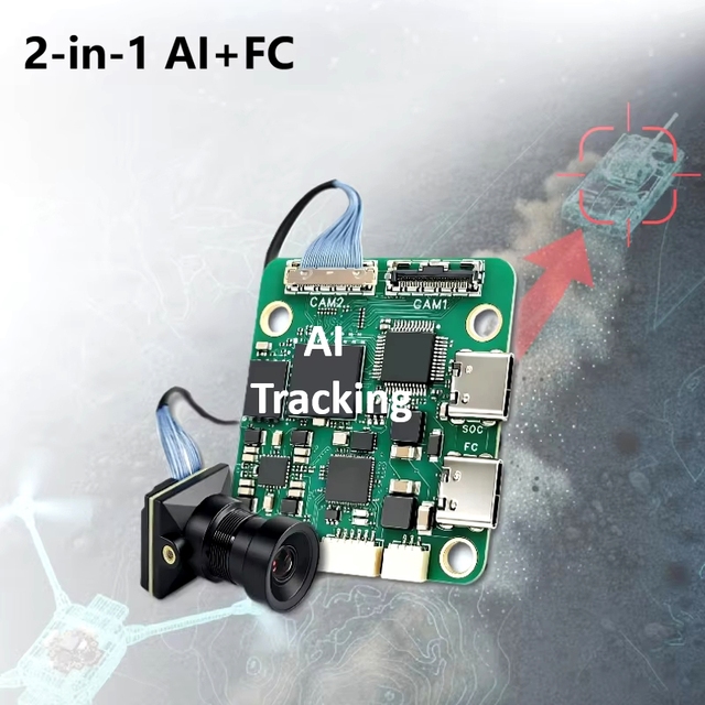 Low Cost FPV Drone AI Solution Target Tracking Human/Car Detection Trajectory Prediction Auto Lock FXB
