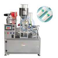Machine de remplissage de scellage d'emballage de tasse en plastique de gelée de yaourt au beurre d'arachide à haute efficacité