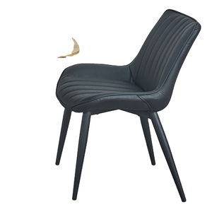 <strong>Dining</strong> <strong>Chair</strong> <strong>Blue</strong> Silla De Comedor De Cuero Azul Navy <strong>Blue</strong> <strong>Dining</strong> Room <strong>Chairs</strong> Black Metal Legs Luxury <strong>Blue</strong> Leather <strong>Dining</strong> <strong>Chair</strong> - Product Image 5