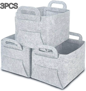 Cesta de Almacenamiento Plegable de Fieltro Ecológica, Organizador Rectangular Multifuncional, Artículos para Bebés, Regalos para Niños, Juguetes, Estilo Colorido - Product Image 2