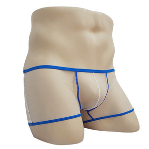 Nuova Lingerie Sexy da <span class=keywords><strong>Uomo</strong></span> 2016 dal Design Unico, Intimo Traspirante in Rete Trasparente Elasticizzata, Boxer Aderenti - Product Image 5