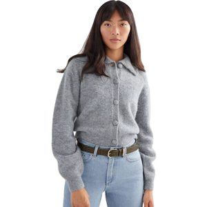 Suéter personalizado para <span class=keywords><strong>mujer</strong></span>, prendas de punto de manga larga, mezcla de lana, cárdigan de invierno a la moda para - Product Image 4