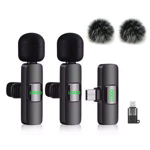 Microphone Émetteur-Récepteur Professionnel K9 Sans Fil Condensateur Revers Main Libre pour Enregistrement en Direct Extérieur <span class=keywords><strong>TikTok</strong></span> Anti-Bruit Intelligent - Product Image 1