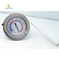 High Quality Refrigerator Capillary Freezer Temperature Gauge Analog Capillary Cold Storage Fridge Thermometer