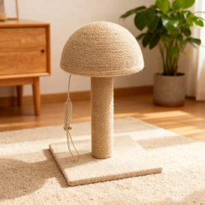 Mushroom <b>Cat</b> <b>Scratching</b> <b>Post</b> Minimalist Design Durable Scratch Pad <b>For</b> Indoor <b>Cats</b> Pet Supplies - Product Image 1