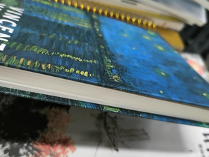 Copertina artistica grande bobina libro inglese per i compiti a quattro fili a tre griglie orizzontale Flip Hard Shell inglese Notebook - Product Image 6