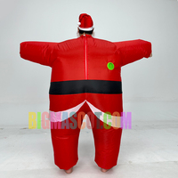Ensemble de costumes gonflables de père Noël de Noël Costume de fête de sumo de grande taille pour adultes pour les défilés de fête de Noël