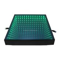 Plancher de danse LED miroir 3D interactif, briques lumineuses magnétiques avec RGB 3 en 1, IP54, contrôle DMX512/WiFi pour mariage, fête, scène