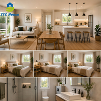 Maison extensible à 3 chambres - Maisons conteneurs pliables de 40 pieds, design modulaire préfabriqué moderne et finitions de luxe