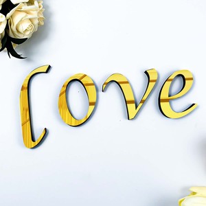 15CM di vendita calda strumento decorativo impermeabile acrilico con lettere <span class=keywords><strong>adesive</strong></span> 3d specchio adesivo adesivo da parete lettere inglesi - Product Image 1