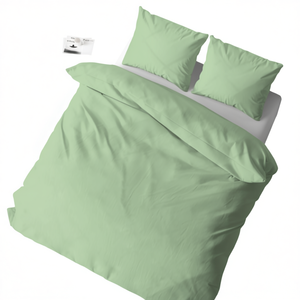 Ensemble de housse de couette 100% coton vert italien pour lit double 200x200cm - Product Image 3