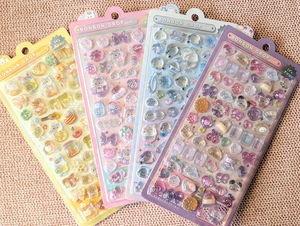 Pegatinas 3D en Relieve con Diseño de Dibujos Animados <span class=keywords><strong>Jack</strong></span>&<span class=keywords><strong>Sunny</strong></span>, Pegatinas Huecas Brillantes, Lindas, Resistentes al Agua, con Estampado Dorado, Impresión Digital - Product Image 1