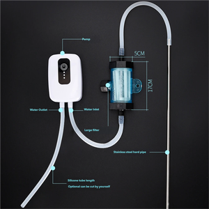 Superieure hoogwaardige oplaadbare elektrische aquariumgrindstofzuiger met grote capaciteit, multifunctionele waterwisselpomp en groot filter - Product Image 3