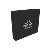 Boîte aux lettres noire personnalisée avec fermeture éclair Vêtements pour hommes Ceinture à nouer Cadeau Boîtes d'emballage de livraison express