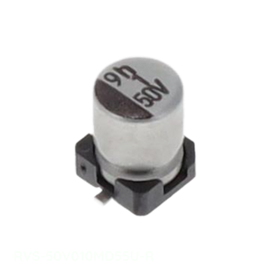 ตัวเก็บประจุแบบติดผิว RVS-50V010MD55U-R รุ่นดั้งเดิม 1 ยูเอฟ คาปาซิเตอร์อะลูมิเนียม 1UF 20% 50V SMD - Product Image 1