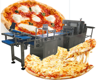 Ligne de formage de pâte à pizza Huide |   Machine de production de bases de pizza avec écran tactile PLC, diviseur, arrondisseur et presse en acier inoxydable