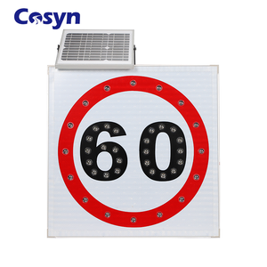 Signalisation routière <span class=keywords><strong>de</strong></span> sécurité à énergie solaire Cosyn, panneau d'avertissement LED solaire, panneau réfléchissant, <span class=keywords><strong>plaque</strong></span> épaissie - Product Image 1