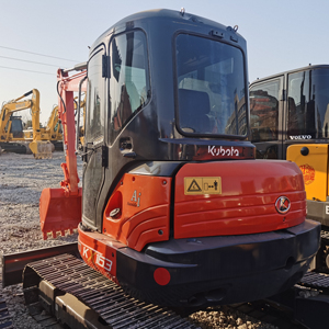 Meilleur vendeur 2025, mini-excavatrice sur chenilles d'occasion Kubota KX163, mini-pelle de 6 tonnes, moteur Kubota avec accessoire tarière - Product Image 5