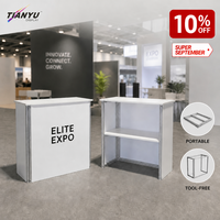 Bureau de stand d'exposition modulaire TIANYU, cadre métallique léger, installation facile, stand d'inscription, promotion, stand d'information pour foire commerciale
