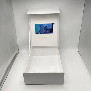 Grosir kotak magnetik lipat 7 inci 4.3 inci, Logo LCD kustom warna putih Glossy laminasi Embossing kemasan Video - Product Image 3