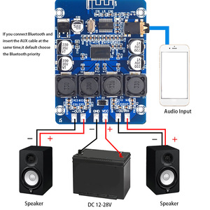 デジタルパワーアンプボード用ウルトラクリアTPA3118デュアル45WオーディオアンプモジュールAUXデコーダボード1 oz - Product Image 2