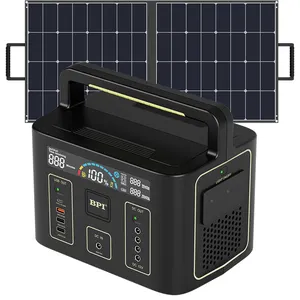 Portable Power Station Solar Generator 500Wh Emergency Power Supplies For Camping DC/AC Inverter Charged By Solar Panel/Wal